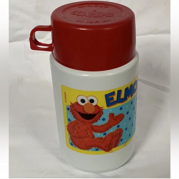 Thermos Kitchen Vintage Sesame Street Elmo Aladdin Lunchbox Thermos Jim Henson Poshmark